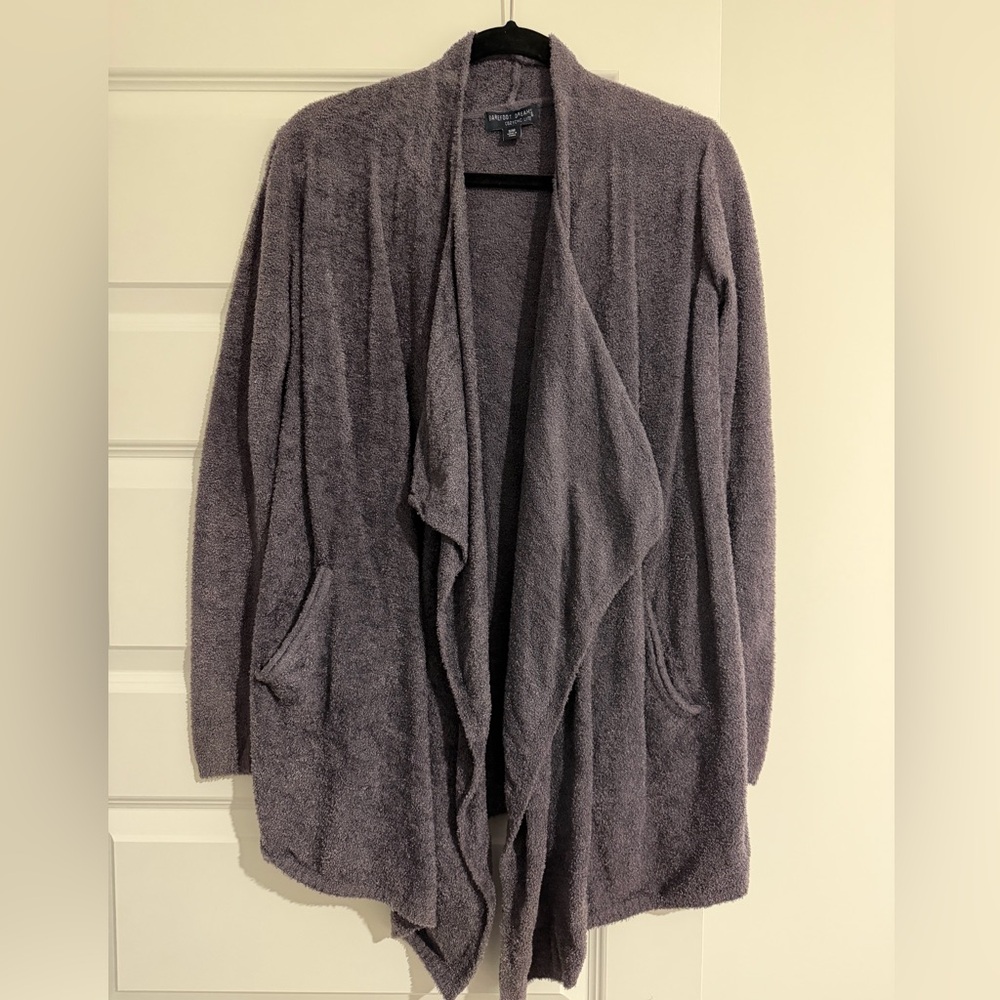 Barefoot Dreams Charcoal Open Front Cardigan